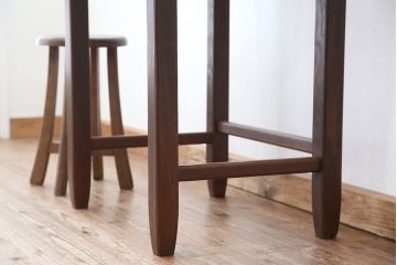 アンティーク家具　古民具・骨董　古い木の小振りな平机(テーブル)