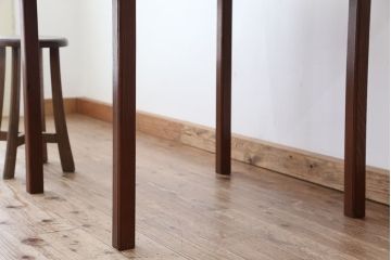 アンティーク家具　アンティーク　総欅!最高級上質な両面引き出し平机(テーブル)