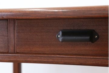 アンティーク家具　アンティーク　総欅!最高級上質な両面引き出し平机(テーブル)