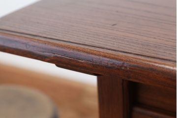 アンティーク家具　アンティーク　総欅!最高級上質な両面引き出し平机(テーブル)