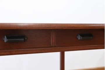 アンティーク家具　アンティーク　総欅!最高級上質な両面引き出し平机(テーブル)