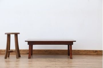 アンティーク家具　アンティーク　古い木の角ちゃぶ台