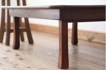 アンティーク家具　アンティーク　古い木の角ちゃぶ台