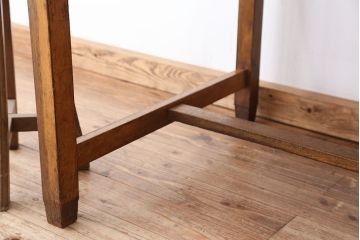 アンティーク家具　アンティーク　古いナラ材の大振りな片袖机