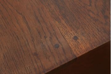 アンティーク家具　アンティーク　素敵なデザイン!古いタモ材の片袖机