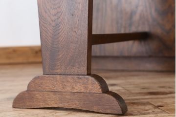 アンティーク家具　アンティーク　素敵なデザイン!古いタモ材の片袖机