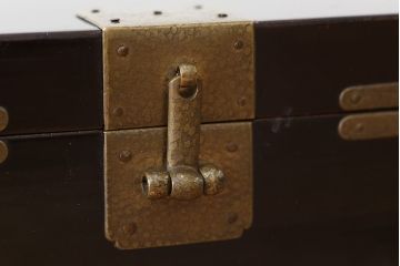 アンティーク雑貨　漆の素敵な金具付き収納箱(文箱・硯箱)