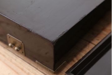 アンティーク雑貨　漆の素敵な金具付き収納箱(文箱・硯箱)