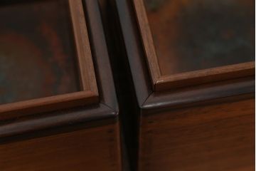 アンティーク雑貨　アンティーク　桐材と黒柿材の上質な角火鉢　2個セット?
