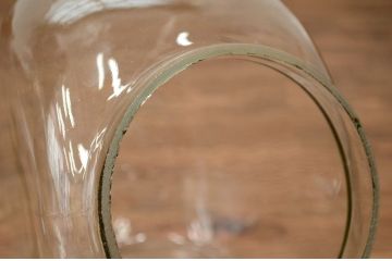アンティーク雑貨　昭和レトロ　古い駄菓子屋のガラス瓶2個セット(猫ビン)(3)