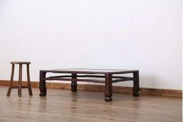 アンティーク家具　アンティーク　古い欅材のシンプルな座卓(テーブル)
