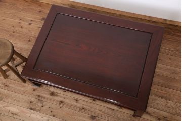 アンティーク家具　アンティーク　古い欅材のシンプルな座卓(テーブル)