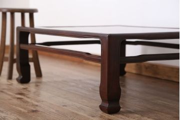 アンティーク家具　アンティーク　古い欅材のシンプルな座卓(テーブル)