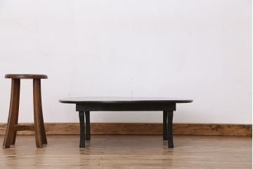 アンティーク　美品!古い栓材の丸型ちゃぶ台(テーブル)
