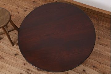 アンティーク　美品!古い栓材の丸型ちゃぶ台(テーブル)