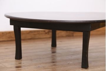アンティーク　美品!古い栓材の丸型ちゃぶ台(テーブル)