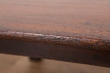 アンティーク家具　古民具・骨董　古い栓材の角ちゃぶ台(テーブル)