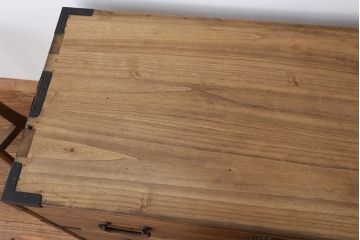 アンティーク家具　☆アンティーク　高級品!上質な作りの総桐二段重ね時代箪笥(桐箪笥、桐たんす)