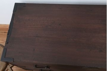 アンティーク家具　☆アンティーク　高級品!総桐材の上質な二段重ね時代箪笥(桐箪笥、桐たんす)