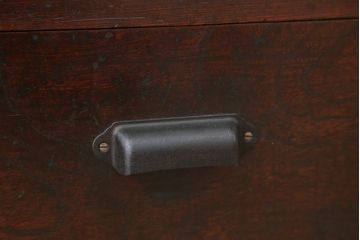 アンティーク家具　アンティーク　古い木のモールガラス収納棚