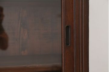 アンティーク家具　アンティーク　大正ロマン!二段重ね収納棚(飾り棚、ガラスケース)