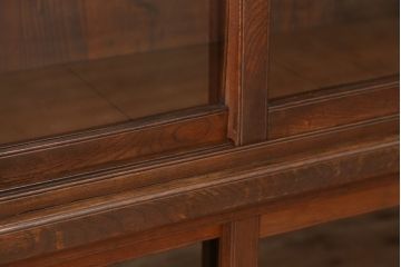 アンティーク家具　アンティーク　大正ロマン!二段重ね収納棚(飾り棚、ガラスケース)