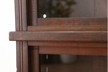 アンティーク家具　アンティーク　大正ロマン!二段重ね収納棚(飾り棚、ガラスケース)