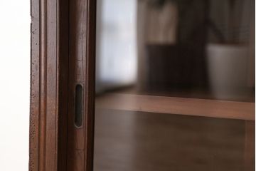 アンティーク家具　アンティーク　大正ロマン!二段重ね収納棚(飾り棚、ガラスケース)