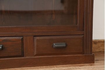 アンティーク家具　アンティーク　大正ロマン!二段重ね収納棚(飾り棚、ガラスケース)
