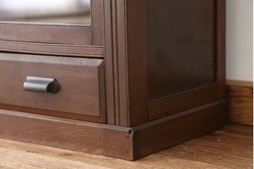 アンティーク家具　アンティーク　大正ロマン!二段重ね収納棚(飾り棚、ガラスケース)