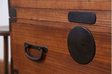 アンティーク雑貨　☆アンティーク　極上!美品!　古いお家の二段重ね時代箪笥