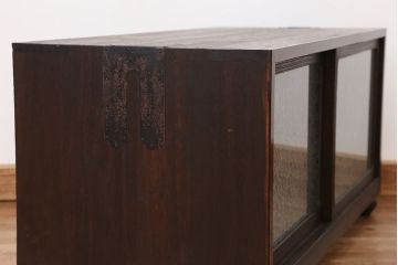 アンティーク家具　アンティーク　可愛いデザイン!シンプルな脚付ローボード(6)