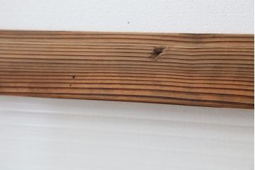 アンティーク　古い木味のモールガラス戸　2枚セット(1)(引き戸、窓)