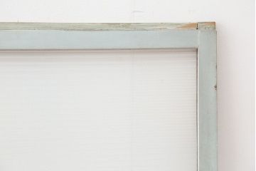 アンティーク　古い木味のモールガラス戸　2枚セット(2)(引き戸、窓)