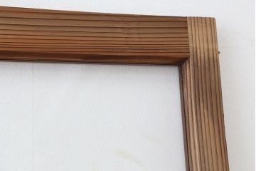 ★アンティーク　古い木味のシンプルなガラス戸　2枚セット(引き戸)
