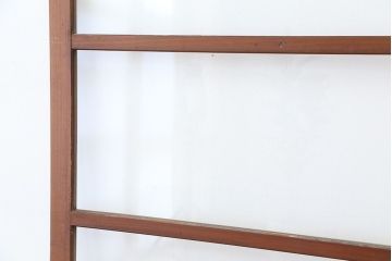 ★アンティーク　古い木味のシンプルなガラス戸　2枚セット(引き戸)