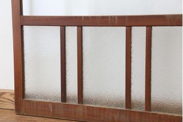 ★アンティーク　古い木味のシンプルなガラス戸　2枚セット(引き戸)