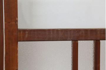 ★アンティーク　古い木味のシンプルなガラス戸　2枚セット(引き戸)