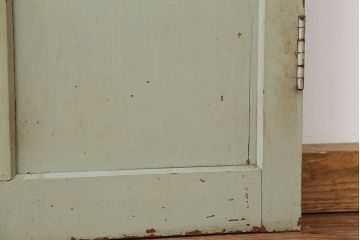 アンティーク　ペンキの剥げたダイヤガラスドア　1枚(扉)