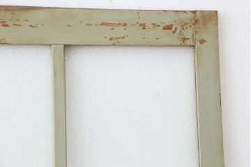 アンティーク　ペンキの剥げたダイヤガラスドア　1枚(扉)