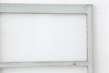 アンティーク　素敵なデザイン!古い木味のペンキの剥げたモールガラスドア1枚(扉)