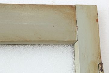 アンティーク　素敵な雰囲気!ペンキの剥げたダイヤガラスドア　1枚(扉)