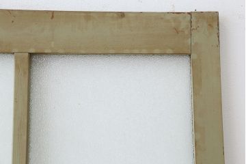 アンティーク　素敵な雰囲気!ペンキの剥げたダイヤガラスドア　1枚(扉)