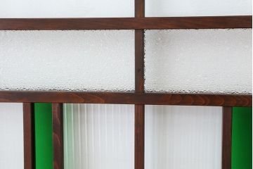 アンティーク　古い洋館の色ガラスドア(扉)1枚?