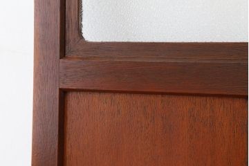 アンティーク　可愛いデザイン!古い木のダイヤガラスドア(扉)　1枚
