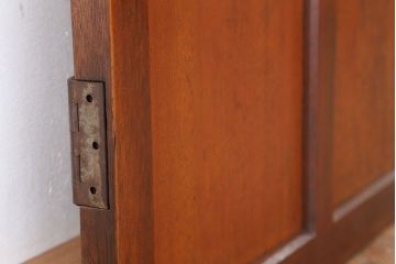 アンティーク　可愛いデザイン!古い木のダイヤガラスドア(扉)　1枚