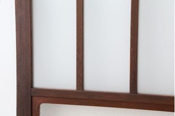 アンティーク　可愛いデザイン!古い木のダイヤガラスドア(扉)　1枚
