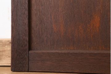 アンティーク　可愛いデザイン!古い木のダイヤガラスドア(扉)　1枚