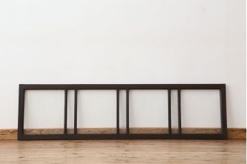 アンティーク　素敵なデザイン!モールガラス明かり取り(ガラス欄間)