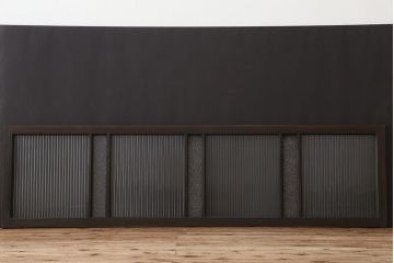 アンティーク　素敵なデザイン!モールガラス明かり取り(ガラス欄間)